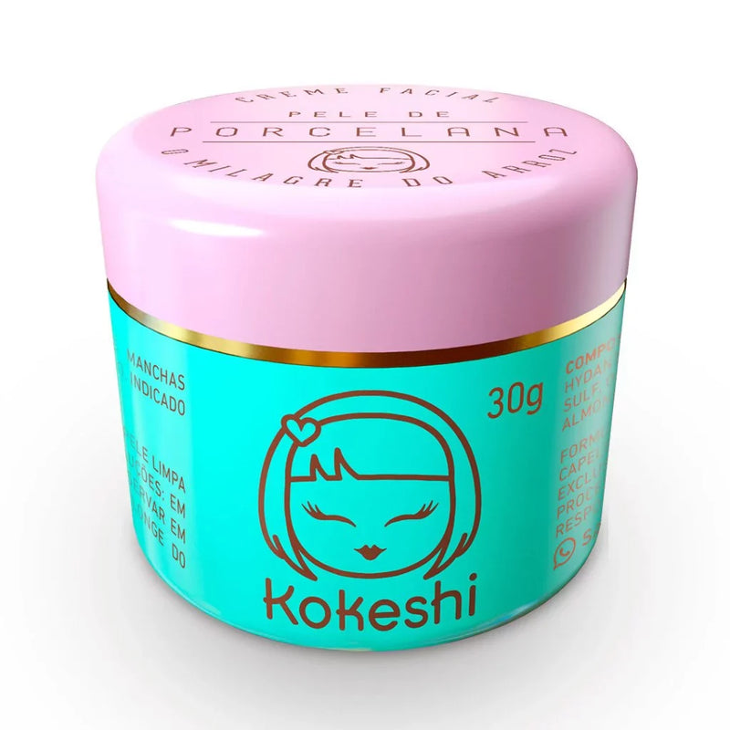 Hidratante Facial Pele de Porcelana Kokeshi - Rosa mosqueta e extrato de Arroz