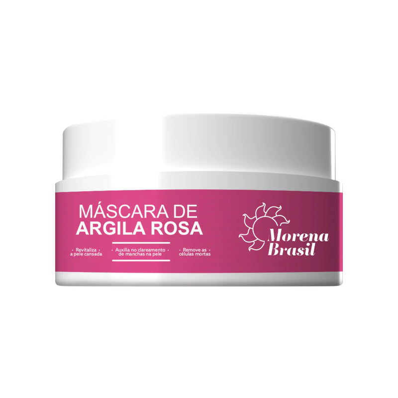 Máscaras Faciais de Argila Verde, Rosa e Preta, Morena Brasil