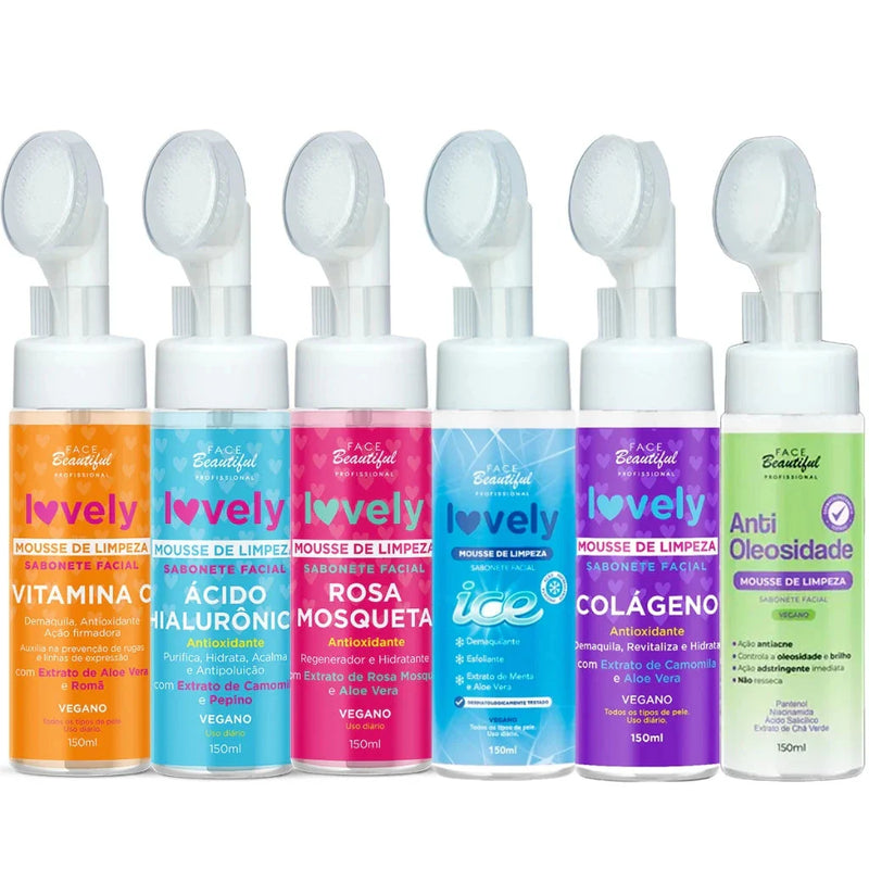 Kit Sabonete Mousse de Limpeza Facial Face Beautiful