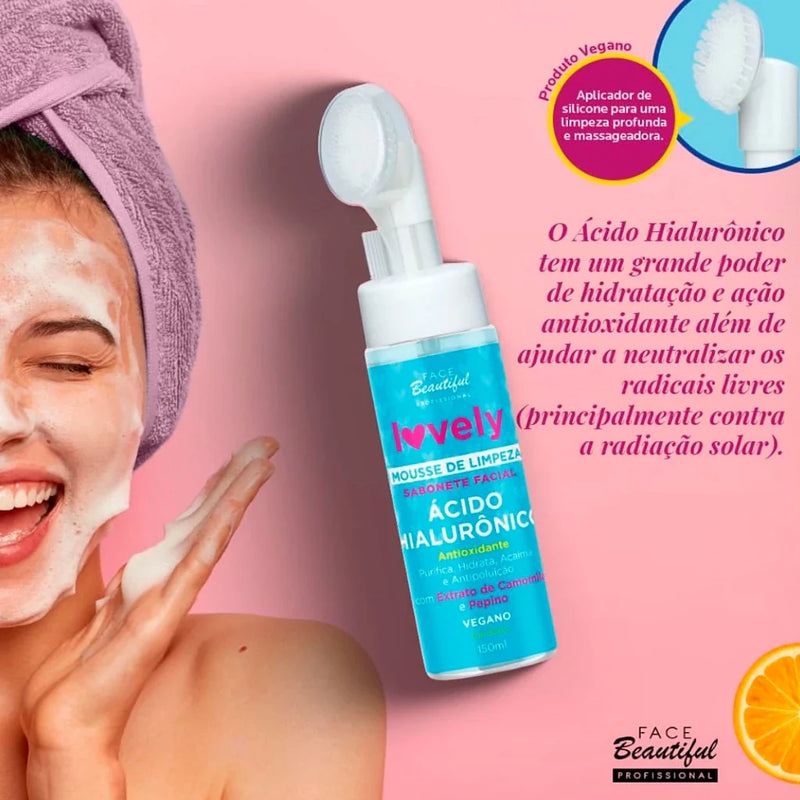 Kit Sabonete Mousse de Limpeza Facial Face Beautiful