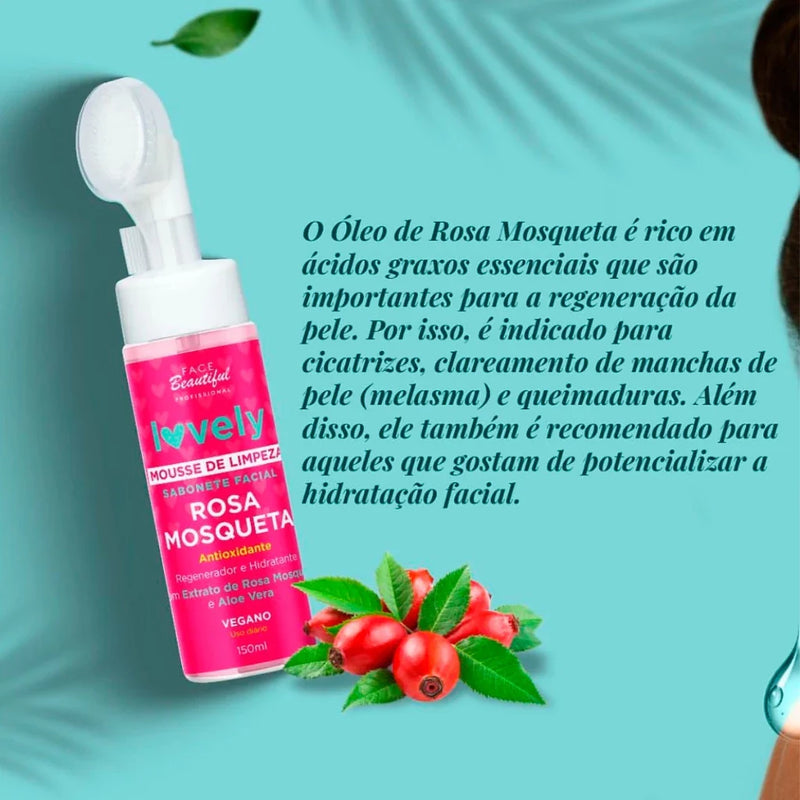 Kit Sabonete Mousse de Limpeza Facial Face Beautiful