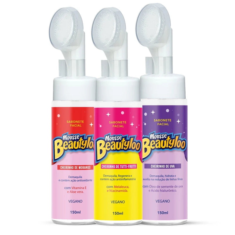 Kit Sabonete Mousse de Limpeza Facial Face Beautiful