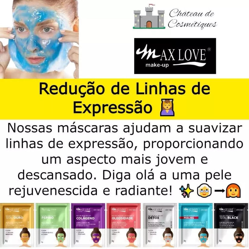 KIT 30 Máscara Facial Max Love Sachê Skin Care 8g