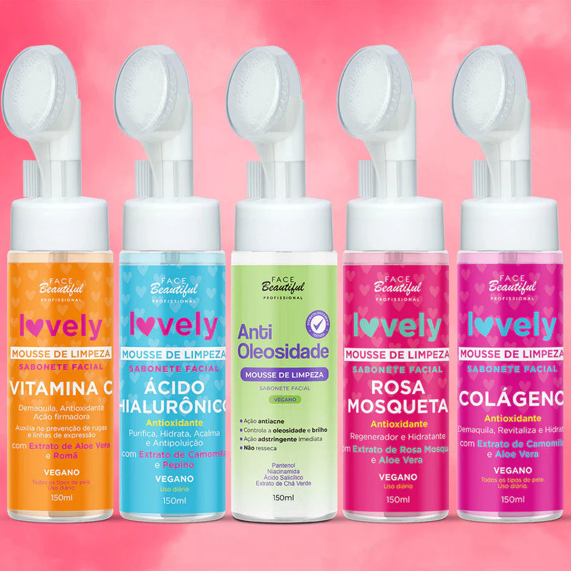 Kit Sabonete Mousse de Limpeza Facial Face Beautiful